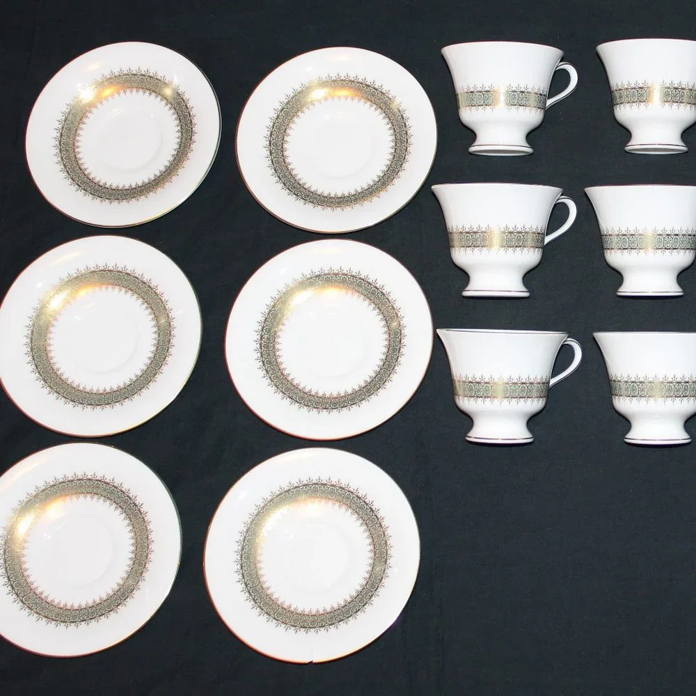 Wedgwood Argyll Bone China 15pc Tea Set - Picture 3 of 16